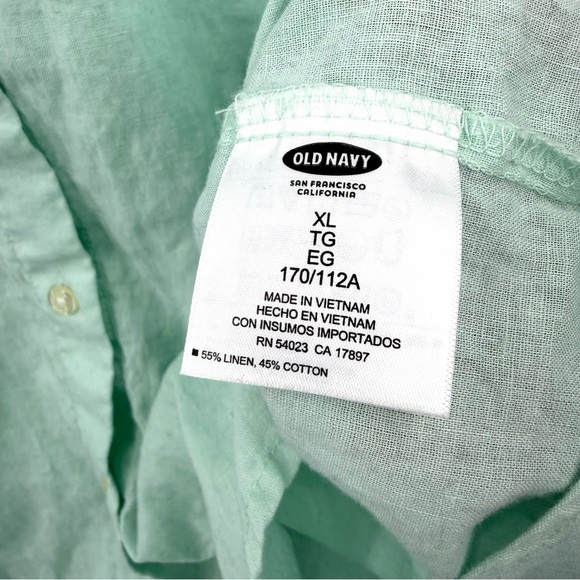 Old Navy Linen Blend Boyfriend Button Down LS Blouse Size XL - Picture 3 of 5